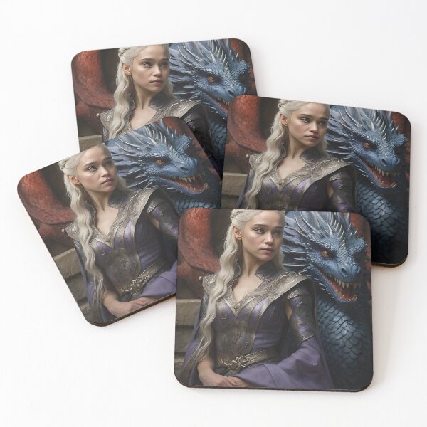 Item preview, Game of Thrones: Legendary Daenerys Targaryen Portrait Prints designed and sold by AdesignTEE.