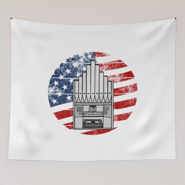Item preview, Church Organ USA Flag Organist Musician 4th July designed and sold by doodlerob.