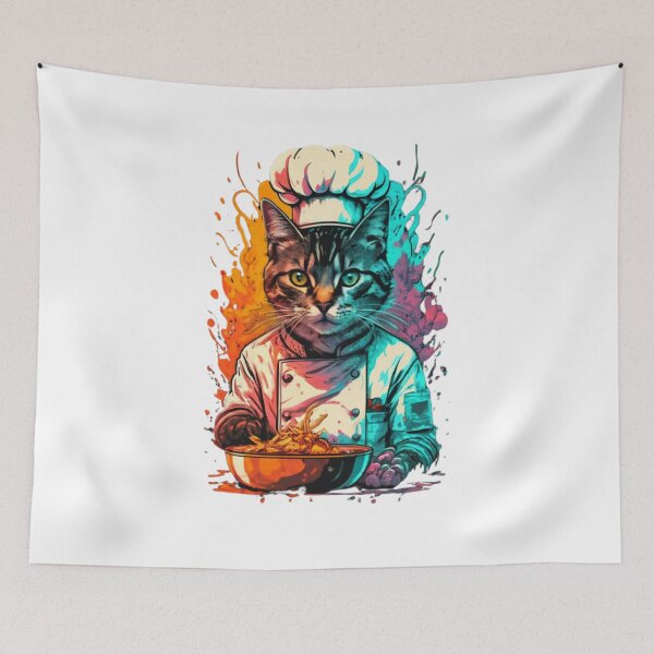 Item preview, chef cat designed and sold by PatronesKawai.