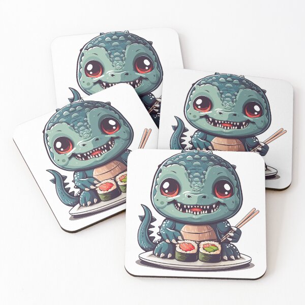 Item preview, Baby Godzilla eating Sushi designed and sold by TheKMBensons.