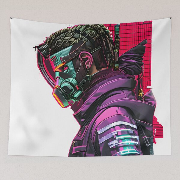 Item preview, Cyberpunk T-shirt, Pop art poster, Pop art iphone cases, Neon Cyberpunk Samurai designed and sold by ramboe.