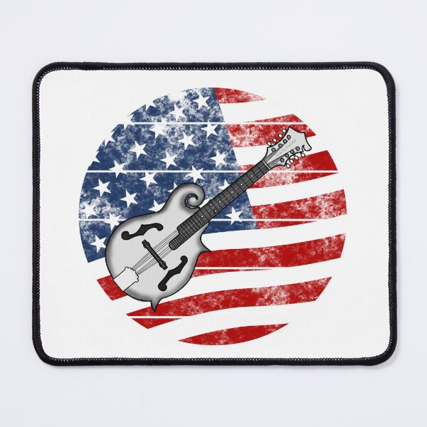 Item preview, Mandolin USA Flag Mandolinist Folk Musician 4th July designed and sold by doodlerob.