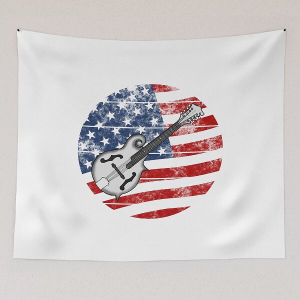 Item preview, Mandolin USA Flag Mandolinist Folk Musician 4th July designed and sold by doodlerob.
