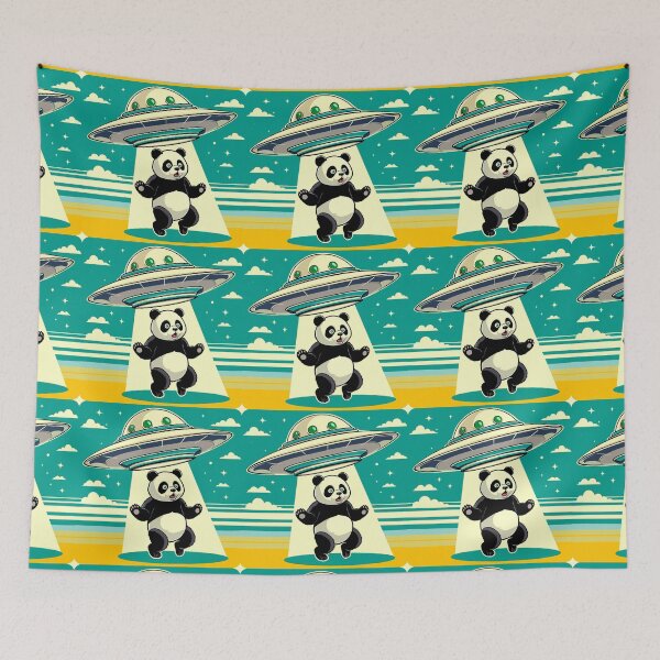 Item preview, Panda Bear Being Abducted by Aliens designed and sold by Ghost on Toast.