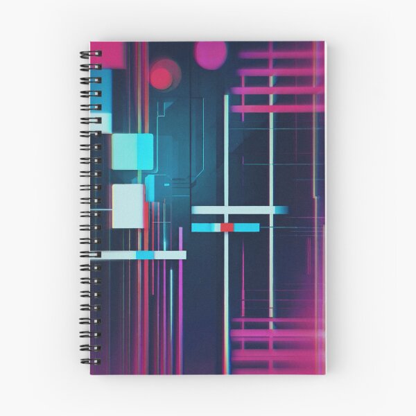 Item preview, Pink & Blue Cyberpunk Abstract Art designed and sold by Doriiion.