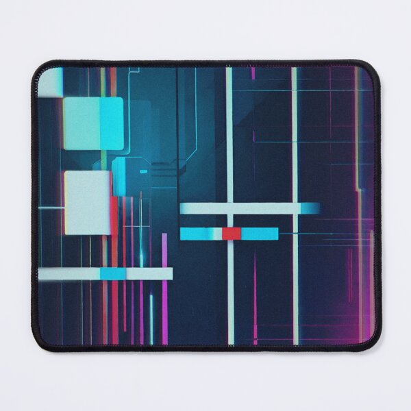 Item preview, Pink & Blue Cyberpunk Abstract Art designed and sold by Doriiion.