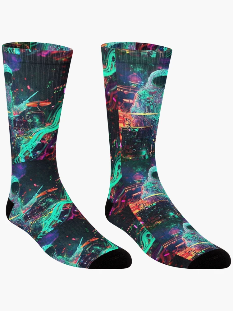 Thumbnail 3 of 5, Socks, Ghost Notes designed and sold by RENcraft.