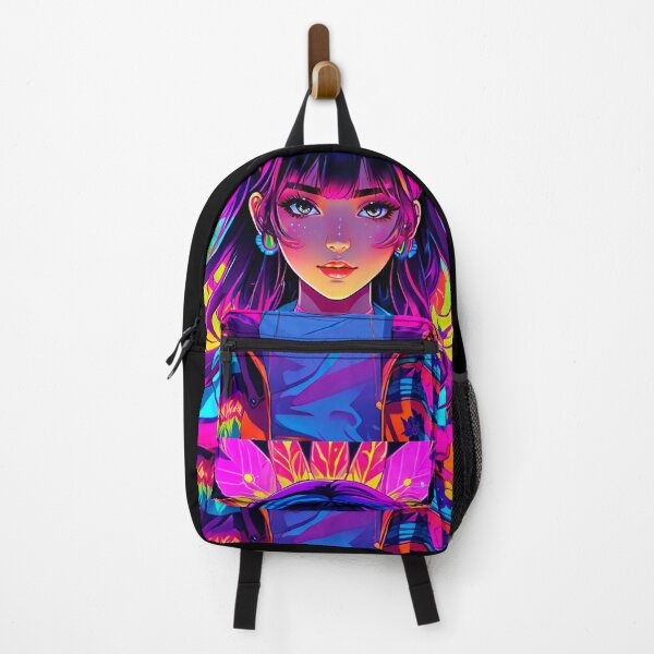 Item preview, Psychedelic Anime Girl Neon Rainbow Colors Seductive Manga Stories designed and sold by AnimeMangaGirls.