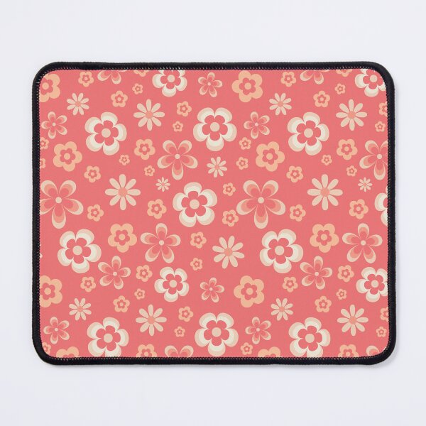 Item preview, Pantone 2024 Peach Fuzz Retro Flower Power Toss Pattern designed and sold by ClaudiaFlores.