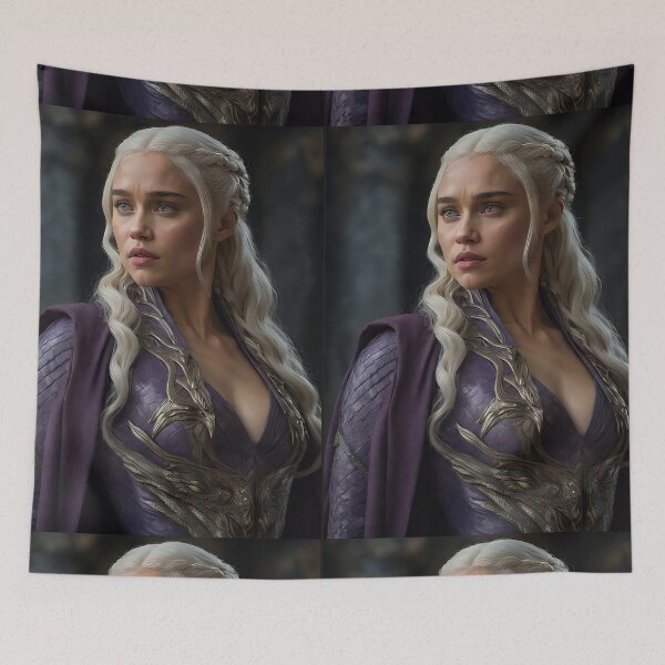 Artikelvorschau, Game of Thrones: Legendäre Daenerys Targaryen-Porträtdrucke, Drachenkönigin, Wanddekoration entworfen und verkauft von AdesignTEE.