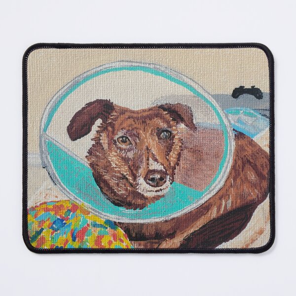 Item preview, I can't feel shame, brindle dog painting designed and sold by Joyful Chaos Art.