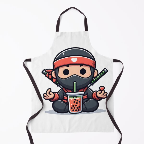 Item preview, Kawaii Ninja With Bubble Tea Cup designed and sold by CanvasCutie.