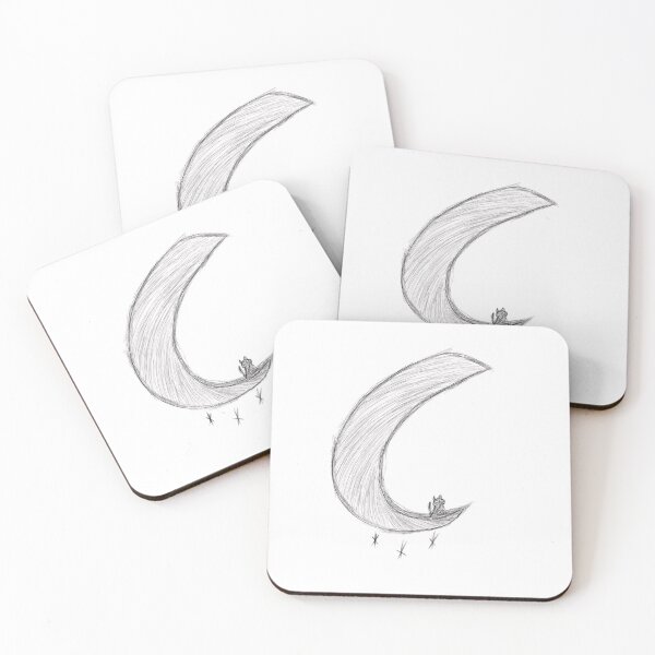 Item preview, Ancient Magical Scribble: The Moon (monochrome) designed and sold by AnzullicArts.