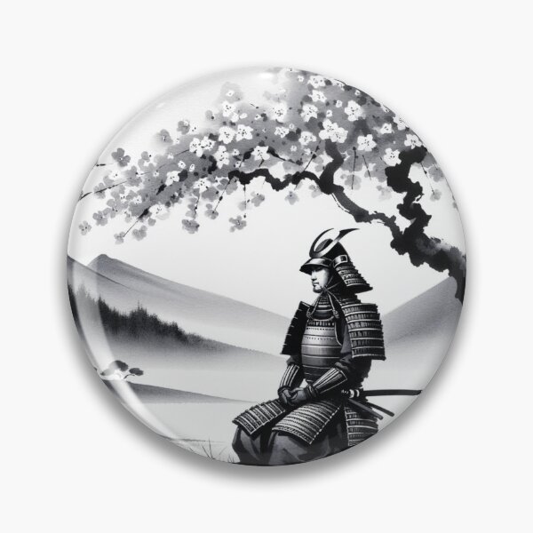 Item preview, Japanese Samurai under Cherry Blossom Tree designed and sold by MythicBiscuit.