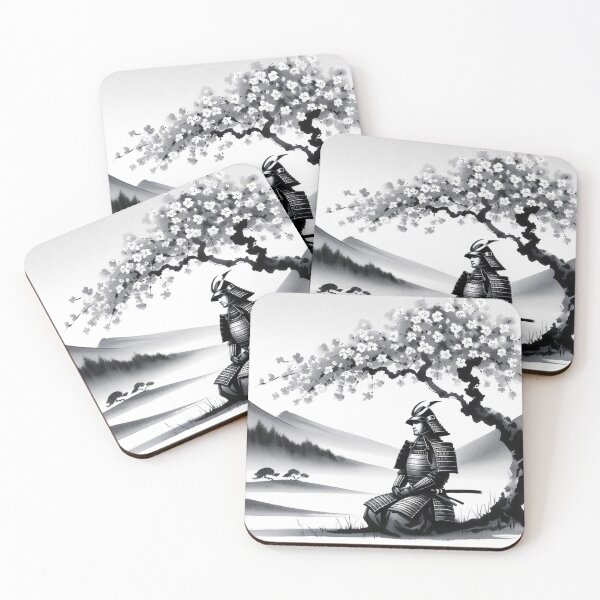 Item preview, Japanese Samurai under Cherry Blossom Tree designed and sold by MythicBiscuit.