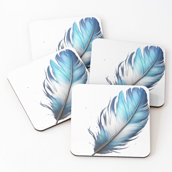 Item preview, Pastel Blue Feather designed and sold by BeeTheArtCo.