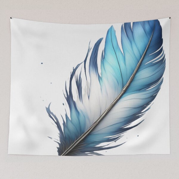 Item preview, Pastel Blue Feather designed and sold by BeeTheArtCo.