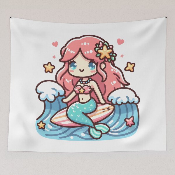 Item preview, Kawaii Mermaid: Starfish Necklace designed and sold by CanvasCutie.