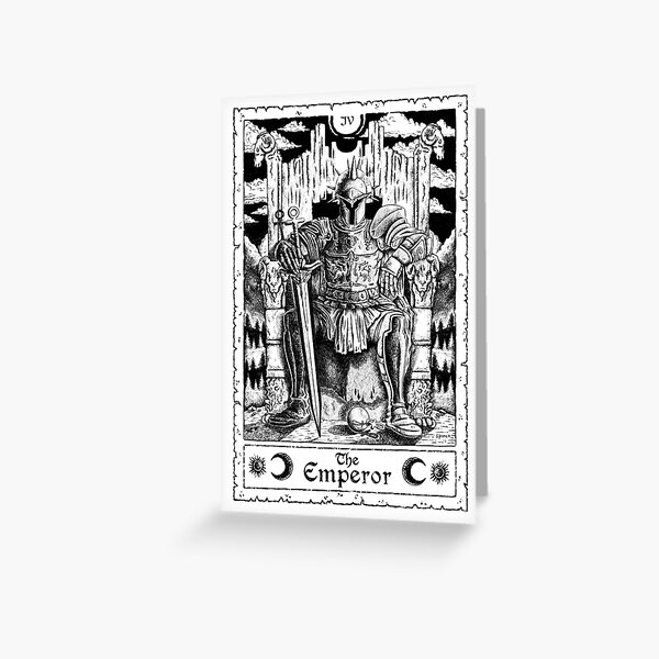 Vista previa del artículo con la obra «El Emperador - Carta del Tarot Grimorio Prohibido», diseñado y vendido por Alessandro  Lalli.