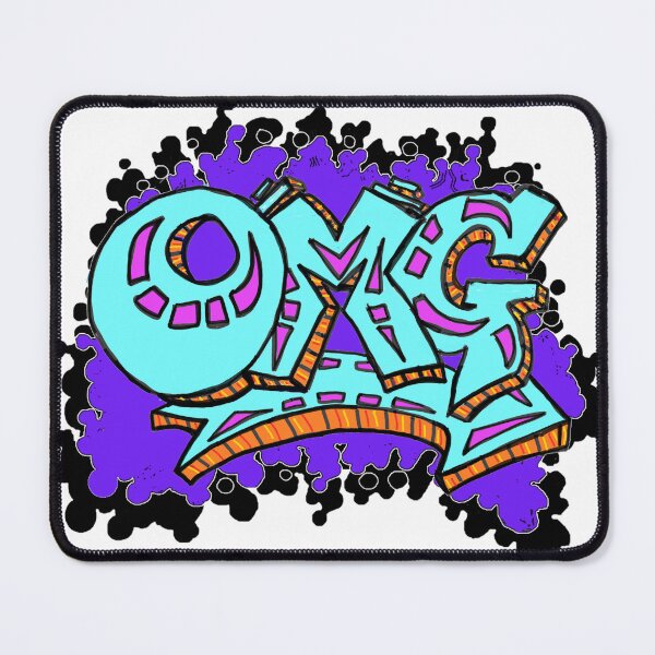 Item preview, Blue Omg Graffiti Art Sticker 1 by LowEndGraphics designed and sold by LowEndGraphics.