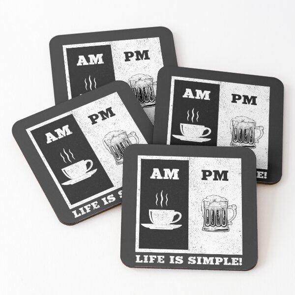 Item preview, Life Is Simple - AM PM - Coffee & Beer Men and Women Drink -  designed and sold by PurpleLoveStore.