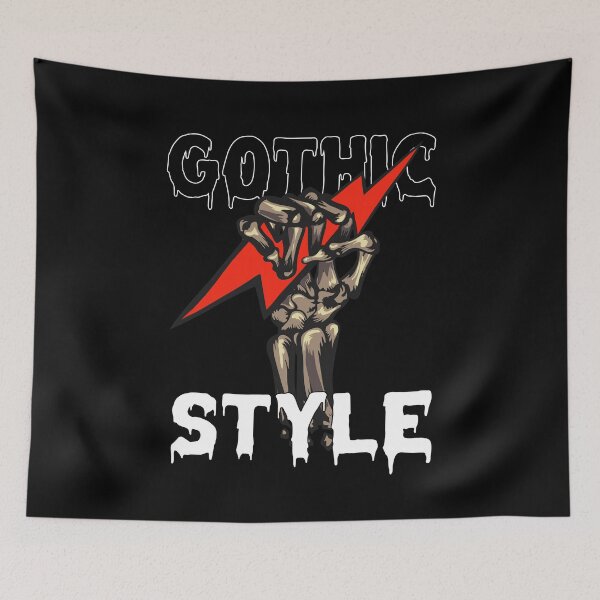 Item preview, hand with red lightning bolt in gothic style designed and sold by Joncasmiart.
