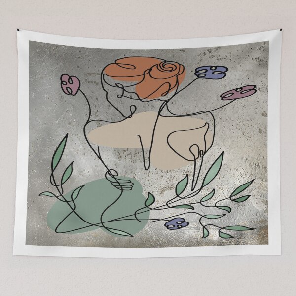 Item preview, Abstract home decorating minimalist female line art wall poster designed and sold by jayne0524.