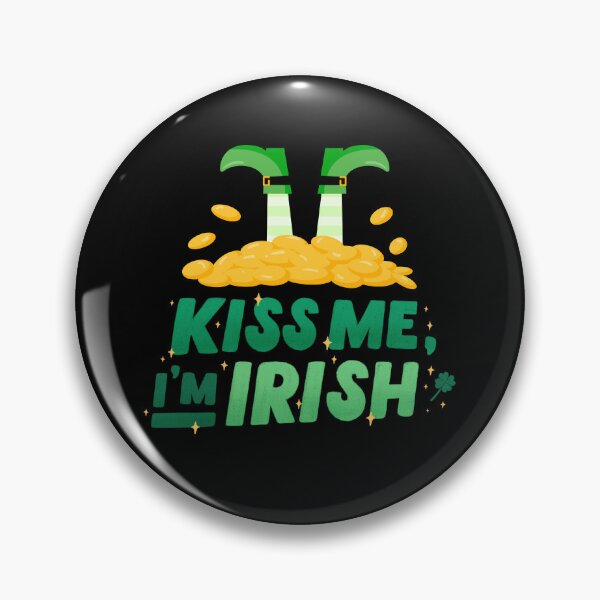 Item preview, Kiss my i'm IRISH - leprechaun's feet sticking out of gold designed and sold by Weknes.