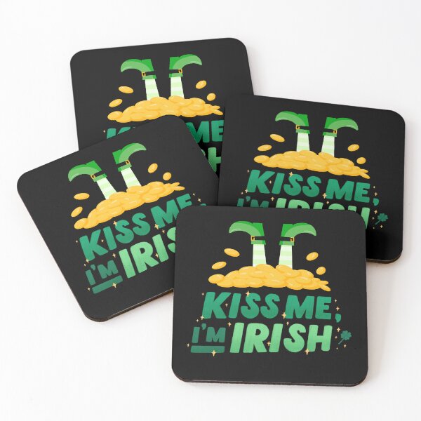 Item preview, Kiss my i'm IRISH - leprechaun's feet sticking out of gold designed and sold by Weknes.
