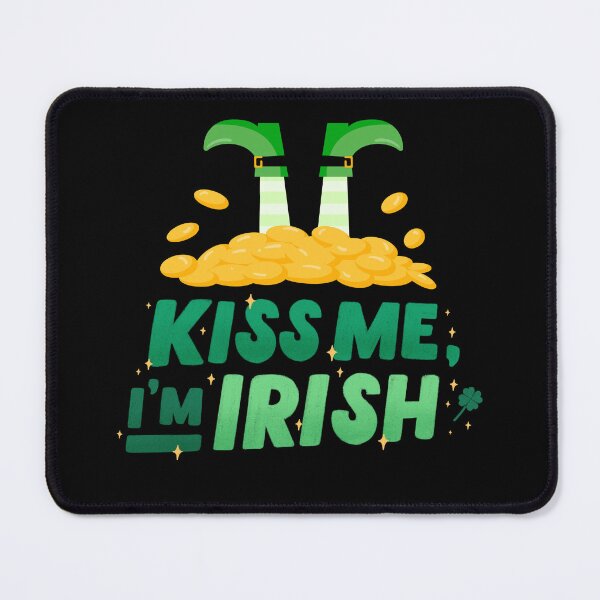 Item preview, Kiss my i'm IRISH - leprechaun's feet sticking out of gold designed and sold by Weknes.