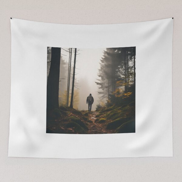 Item preview, Autumn Hiking Adventure in the Foggy Forest designed and sold by Shirtastically.