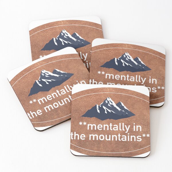 Item preview, Mentally in the mountains, mentally in the mountains, quote, quote, Granola girls designed and sold by Lamilia.