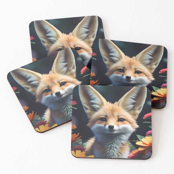 Item preview, Cute Flower Fennec Fox designed and sold by TheArtOfPat.
