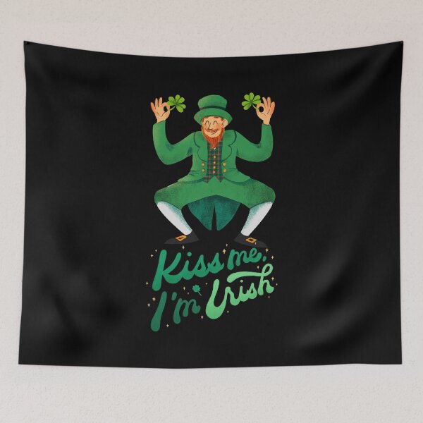 Item preview, Kiss my i'm IRISH - funny leprechaun designed and sold by Weknes.