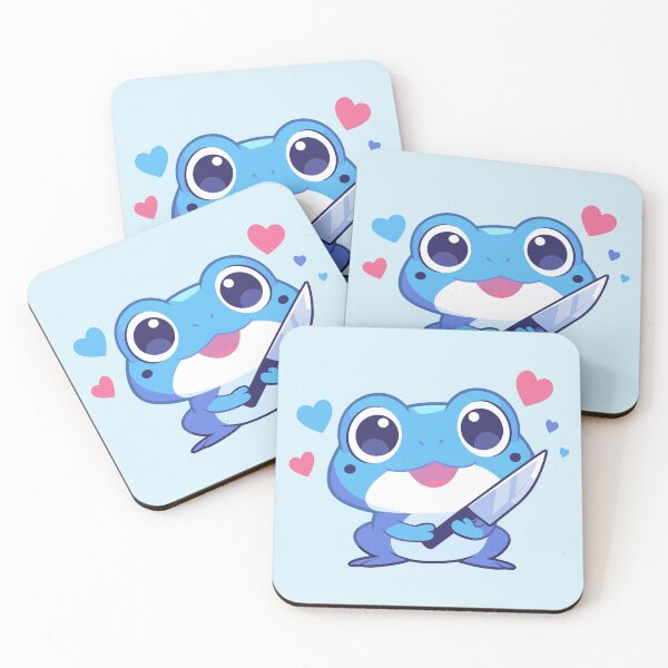 Item preview, Blue Frog With Knife designed and sold by SweetClicks123.