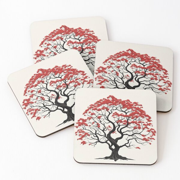 Item preview, Catalpa tree | Red minimalism designed and sold by ComicsFactory.
