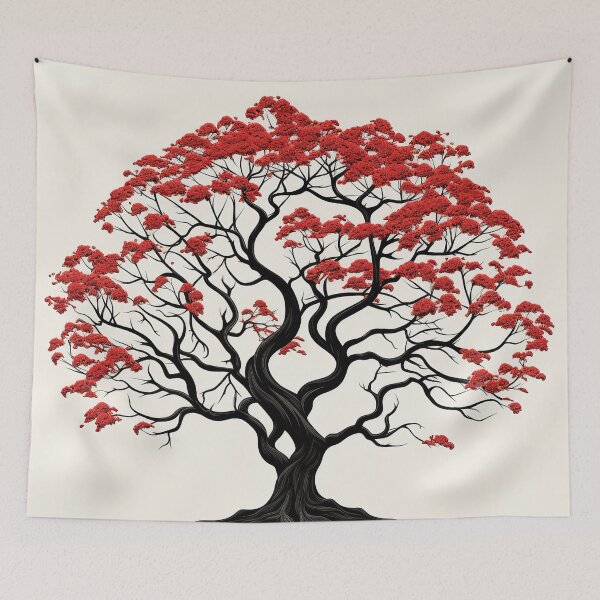 Item preview, Catalpa tree | Red minimalism designed and sold by ComicsFactory.
