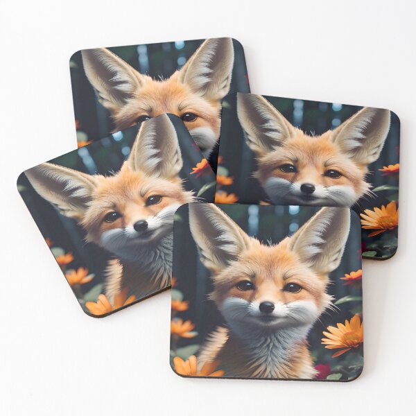 Item preview, Cute Flower Fennec Fox designed and sold by TheArtOfPat.