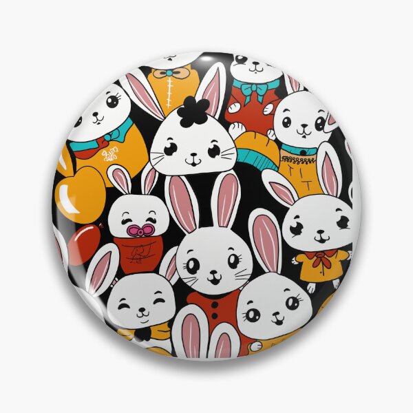 Item preview, Pattern with cartoon bunnies designed and sold by SimoesArtistry.