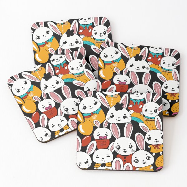 Item preview, Pattern with cartoon bunnies designed and sold by SimoesArtistry.