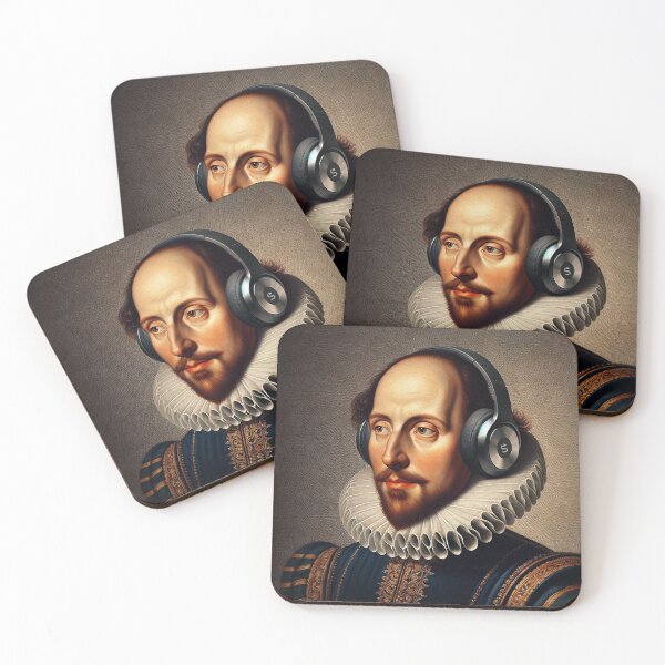 Item preview, Shakespeare with Headphones designed and sold by Lane L. Mälkin Design.