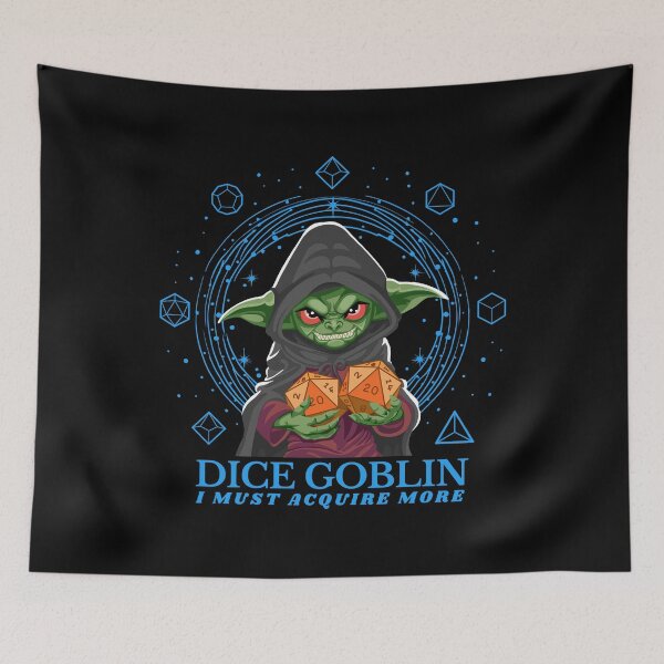Item preview, Dice Goblin Must Acquire More - Blue designed and sold by Geobat.