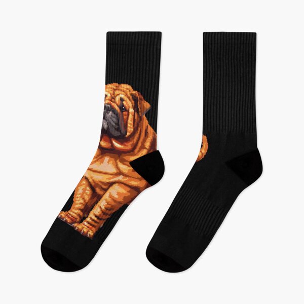 Item preview, Pixel Chinese Shar-Pei designed and sold by CUTEDOGGIEZ.