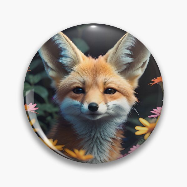 Item preview, Cute Flower Fennec Fox designed and sold by TheArtOfPat.