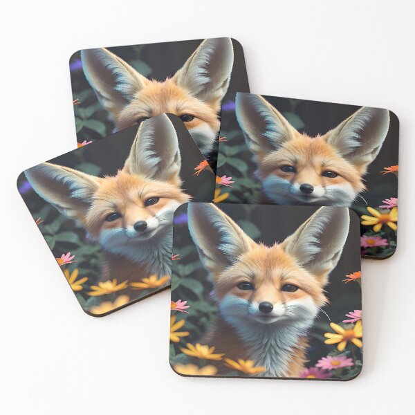Item preview, Cute Flower Fennec Fox designed and sold by TheArtOfPat.