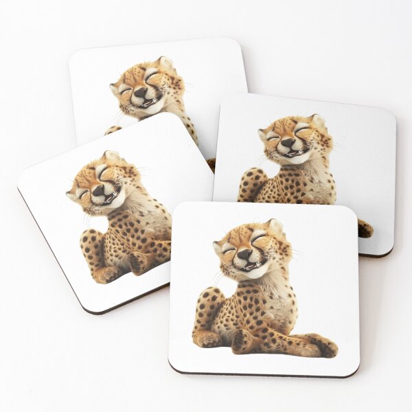 Item preview, Joyful Cheetah in a Blissful Laugh designed and sold by prehistoricco.