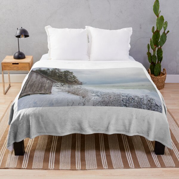 Item preview, Fisherman's Shack on Lake Superior's Icy Shore, MN 2 designed and sold by Arielle S.