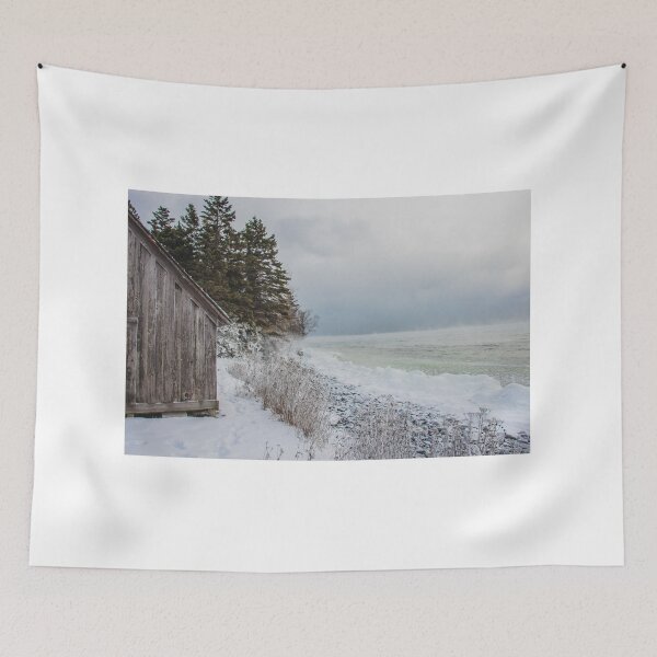 Item preview, Fisherman's Shack on Lake Superior's Icy Shore, MN 2 designed and sold by Arielle S.