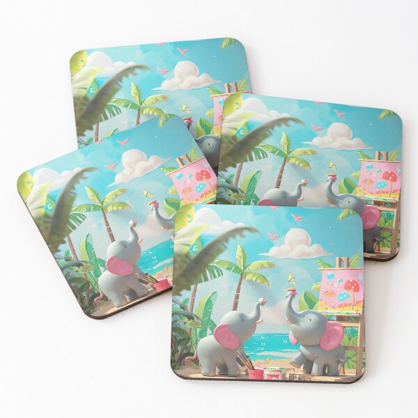 Item preview, Elephant Jungle Delight designed and sold by cute-animals99.