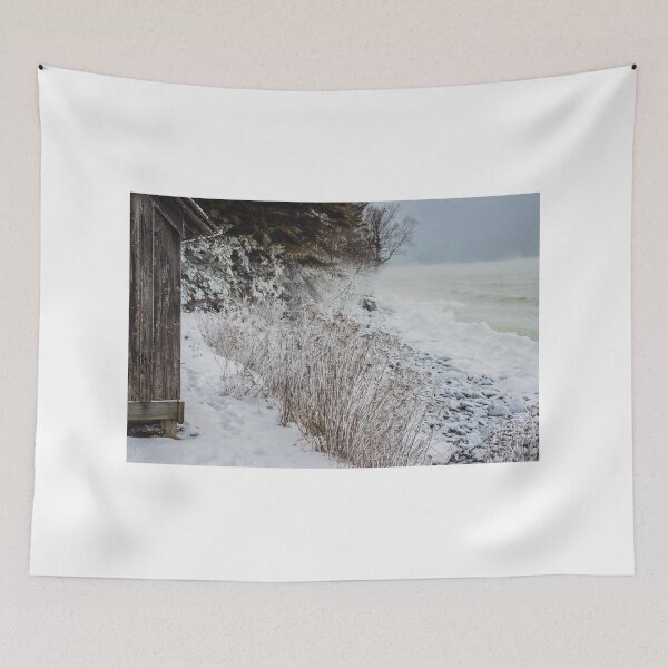 Item preview, Fisherman's Shack on Lake Superior's Icy Shore, MN 3 designed and sold by Arielle S.
